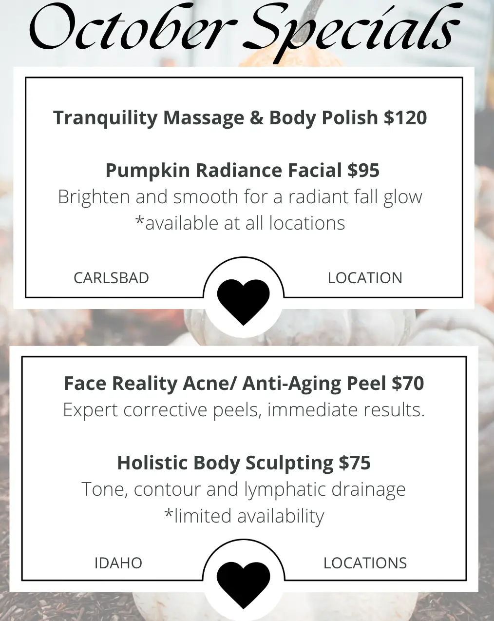 october specials